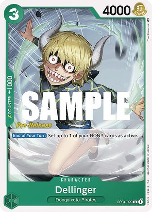 Dellinger (OP04-029) Pre-Release Cards