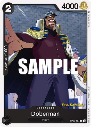 Doberman (OP02-107) Pre-Release Cards