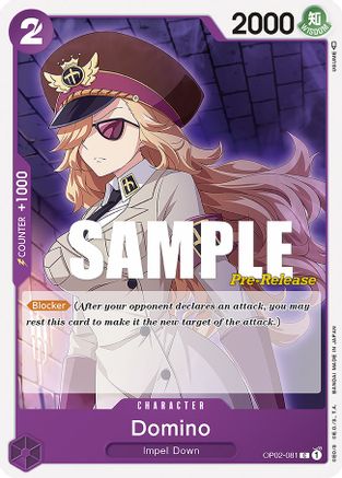 Domino (OP02-081) Pre-Release Cards