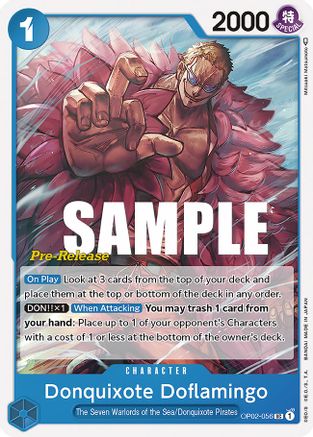 Donquixote Doflamingo (OP02-056) Pre-Release Cards