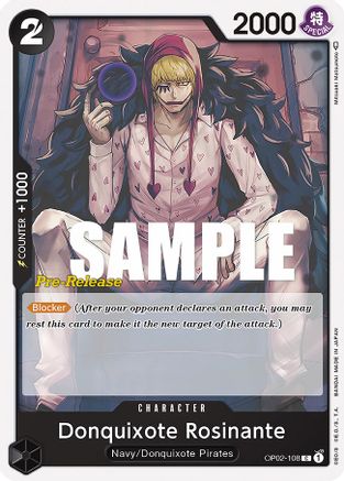 Donquixote Rosinante (OP02-108) Pre-Release Cards
