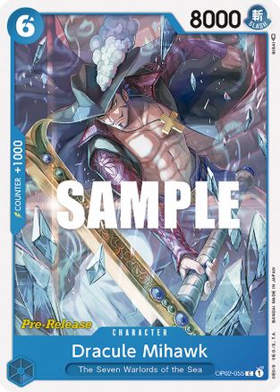 Dracule Mihawk (OP02-055) Pre-Release Cards