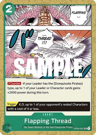 Flapping Thread (OP04-037) Pre-Release Cards