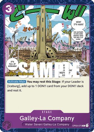 Galley-La Company (OP03-075) Pre-Release Cards