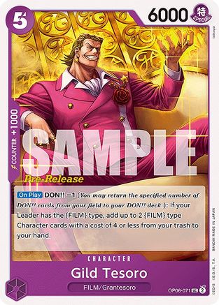 Gild Tesoro (OP06-071) Pre-Release Cards