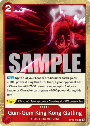 Gum-Gum King Kong Gatling (OP06-018) Foil