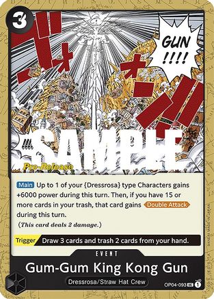 Gum-Gum King Kong Gun (OP04-093) Pre-Release Cards
