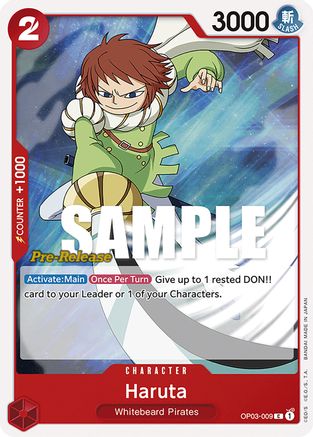 Haruta (OP03-009) Pre-Release Cards