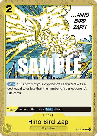 Hino Bird Zap (OP05-116) 1st Anniversary Tournament Cards