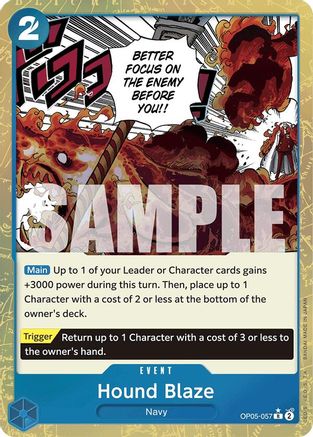 Hound Blaze (Textured Foil) (OP05-057) Foil