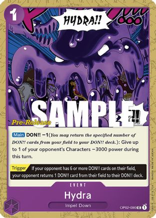 Hydra (OP02-090) Pre-Release Cards