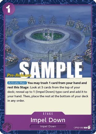 Impel Down (OP02-092) Pre-Release Cards