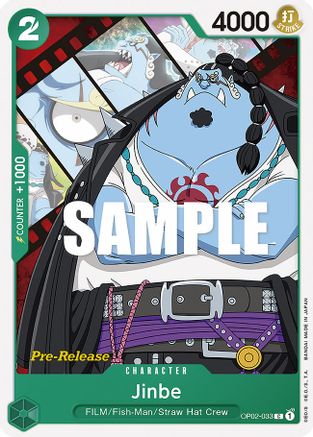 Jinbe (OP02-033) Pre-Release Cards