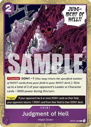 Judgment of Hell (Jolly Roger Foil) (OP02-089) Foil