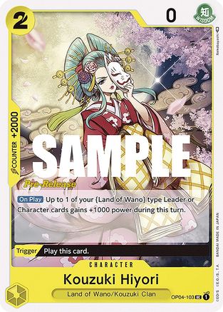 Kouzuki Hiyori (OP04-103) Pre-Release Cards