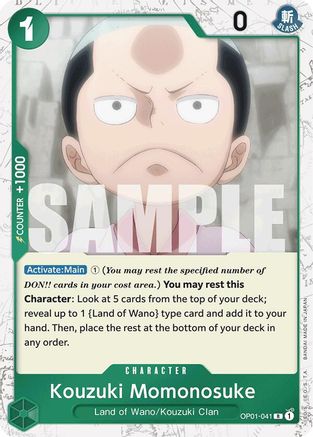 Kouzuki Momonosuke (Jolly Roger Foil) (OP01-041) Foil