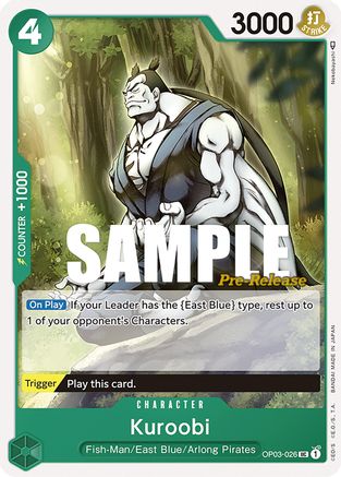 Kuroobi (OP03-026) Pre-Release Cards