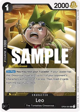 Leo (OP04-091) Pre-Release Cards