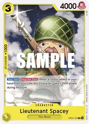 Lieutenant Spacey (OP05-107) 1st Anniversary Tournament Cards