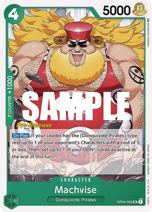 Machvise (OP04-033) Pre-Release Cards