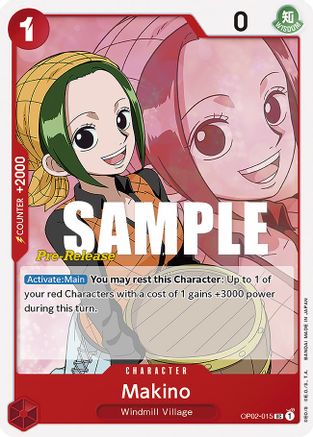 Makino (OP02-015) Pre-Release Cards