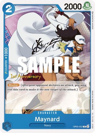 Maynard (OP05-052) 1st Anniversary Tournament Cards