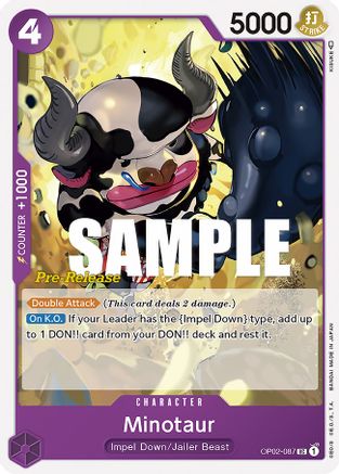 Minotaur (OP02-087) Pre-Release Cards