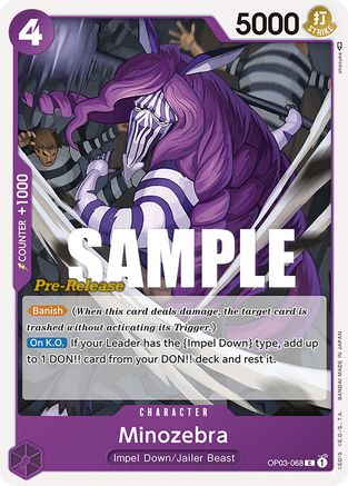 Minozebra (OP03-068) Pre-Release Cards