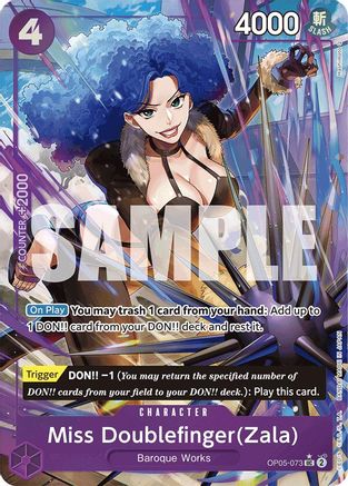 Miss Doublefinger(Zala) (Full Art) (OP05-073) Foil