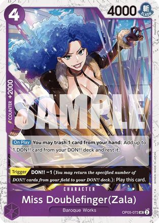 Miss Doublefinger(Zala) (Jolly Roger Foil) (OP05-073) Foil