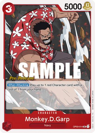 Monkey.D.Garp (OP03-014) Pre-Release Cards