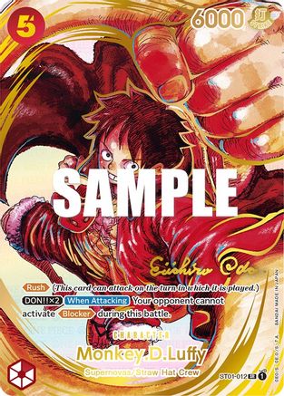 Monkey.D.Luffy (Alternate Art) (Gold-Stamped Signature) (ST01-012) Foil