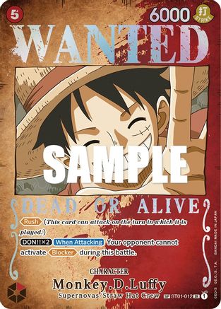Monkey.D.Luffy (Wanted Poster) (ST01-012) Foil
