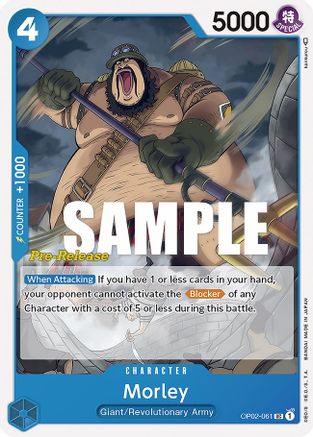 Morley (OP02-061) Pre-Release Cards