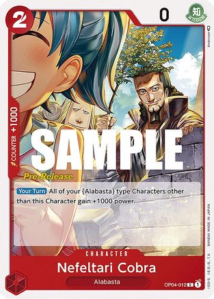 Nefeltari Cobra (OP04-012) Pre-Release Cards
