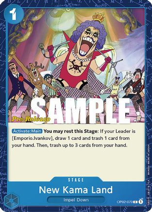 New Kama Land (OP02-070) Pre-Release Cards
