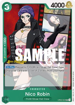 Nico Robin (OP02-037) Pre-Release Cards
