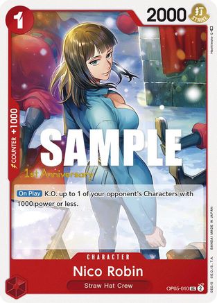 Nico Robin (OP05-010) 1st Anniversary Tournament Cards