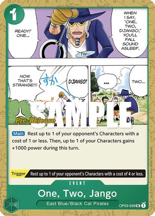 One, Two, Jango (OP03-039) Pre-Release Cards