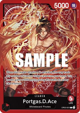 Portgas.D.Ace (Alternate Art) (Map) (OP03-001) Foil