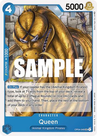 Queen (OP04-046) Pre-Release Cards
