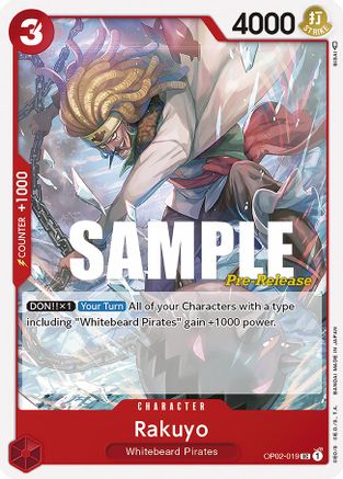 Rakuyo (OP02-019) Pre-Release Cards