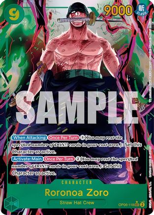 Roronoa Zoro (Alternate Art) (OP06-118) Foil