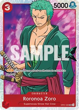 Roronoa Zoro (OP01-025) Foil