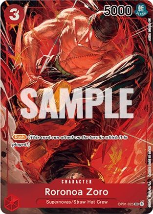 Roronoa Zoro (Parallel) (OP01-025) Foil
