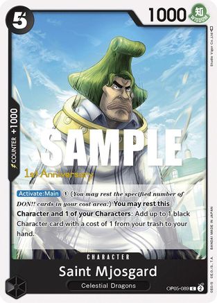 Saint Mjosgard (OP05-089) 1st Anniversary Tournament Cards