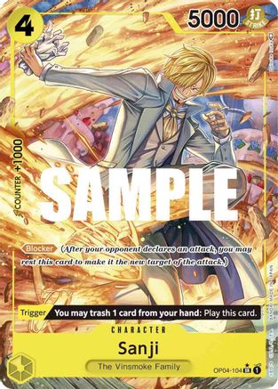 Sanji (Alternate Art) (OP04-104) Foil