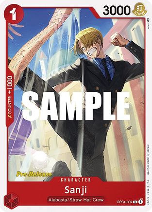 Sanji (OP04-007) Pre-Release Cards