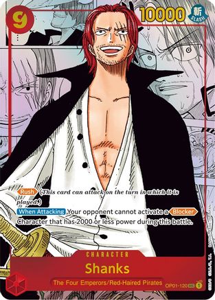 Shanks (Parallel) (Manga) (Alternate Art) (OP01-120) Foil