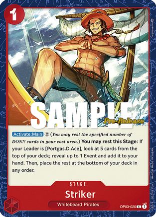 Striker (OP03-020) Pre-Release Cards